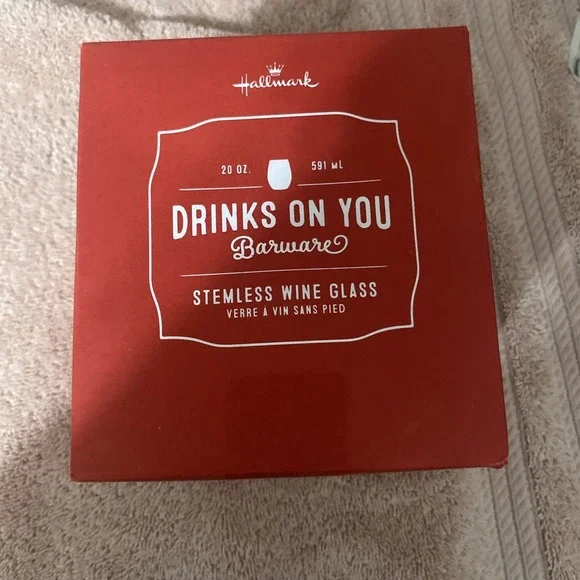 Festive Funny Hallmark Forget The Elf Christmas stemless Wine Glass Tumbler NIB - Picture 6 of 7